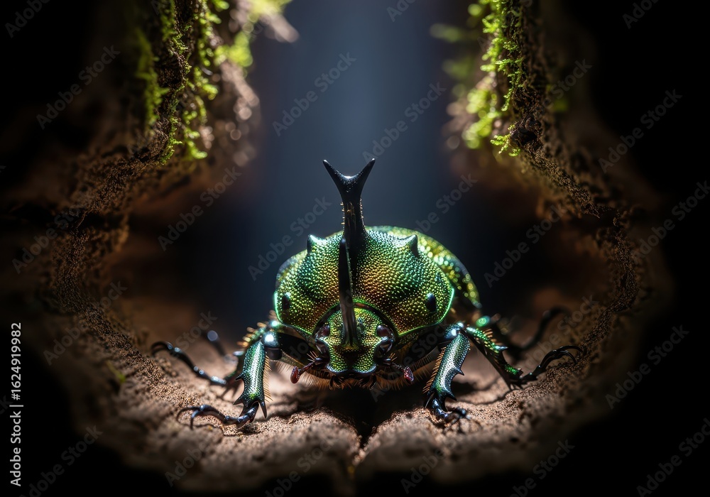 Fototapeta premium stag beetle on the wood 