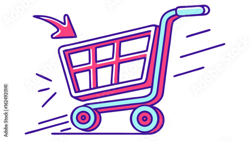 vector illustration of shopping cart