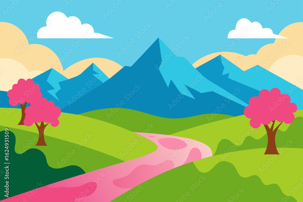 Fototapeta premium landscape with mountains