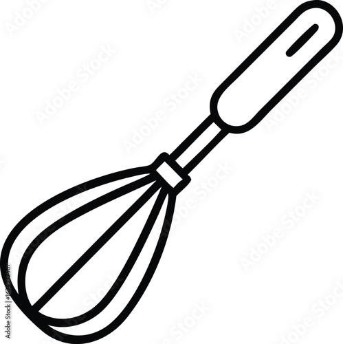 whisk kitchen line art