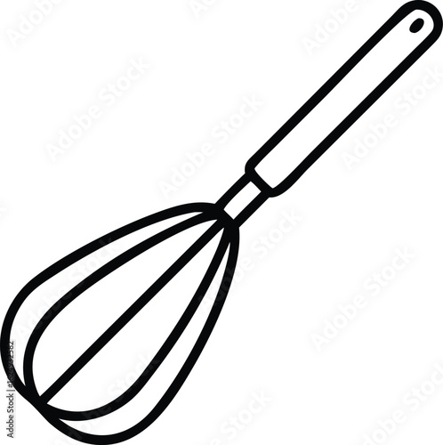 whisk kitchen line art