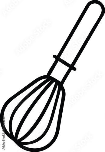whisk kitchen line art