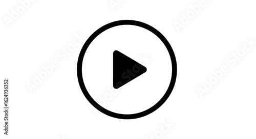 Free Download Bold Black Play Button Icon within Oval Shape - GFXLoad