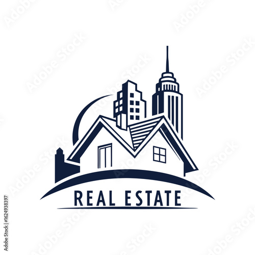 Real Estate Logo Design – Professional and Trustworthy Branding Featuring House, Building, or Roof Elements; Ideal for Property Agents, Housing Developers, Construction Firms, and Real Estate Platform