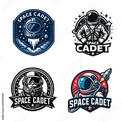space cadet emblems on white