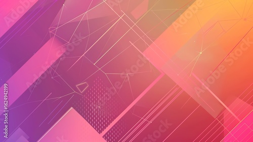 Modern Gradient Geometry Background Images: Sleek Combinations of Geometric Shapes, Smooth Color Transitions, and Bold Patterns, Featuring Triangles, Circles, and Polygons in Vibrant Gradients, Ideal