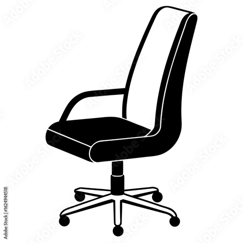 Ergonomic Chair Outline Vector