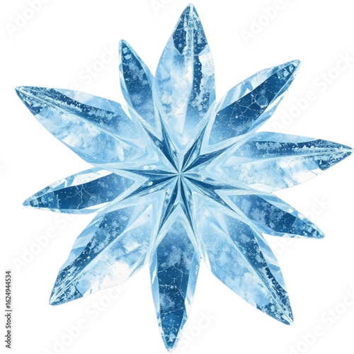 Star with shattered ice texture