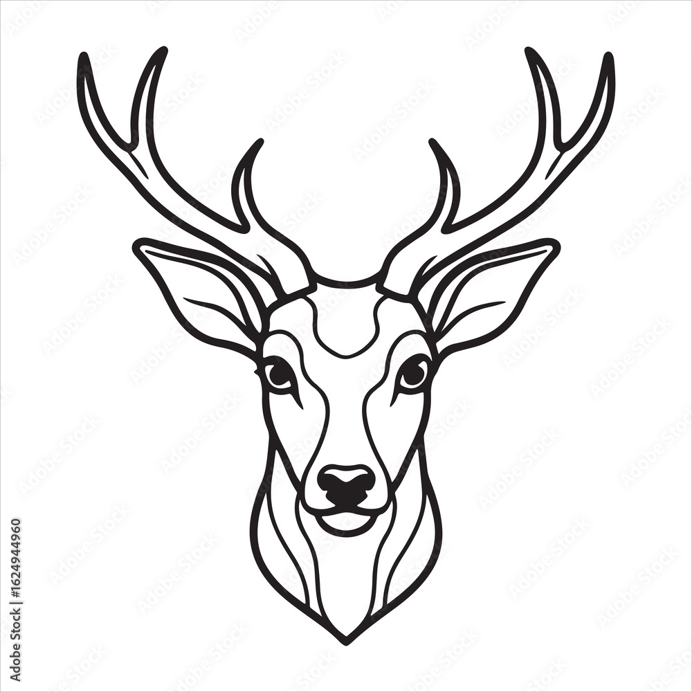 Fototapeta premium Deer Delights: Capturing the Serene Beauty of the Wild