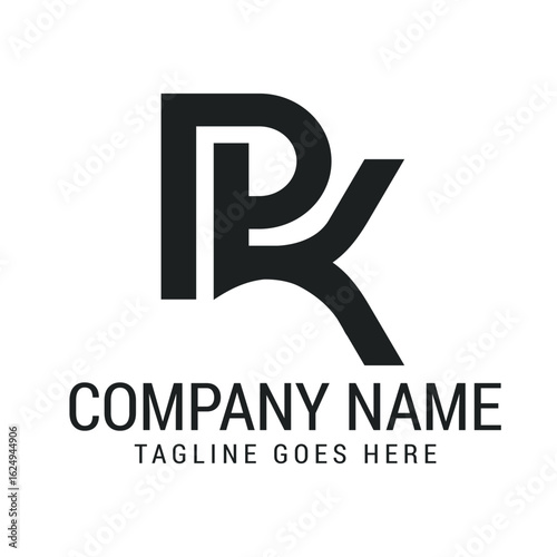 Creative Letter PK or KP Modern Minimalist Vector Logo Design Templates for Brand