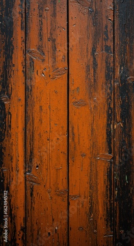 Spider on Aged Wooden Wall