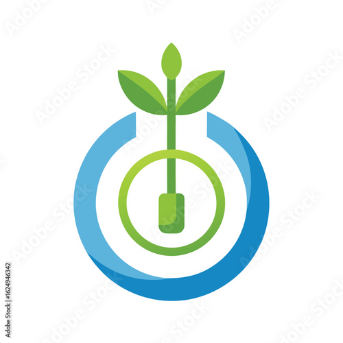 Nature Sprout Integrated Power Button Icon