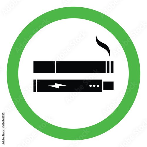 Vaping and smoking allowed symbol