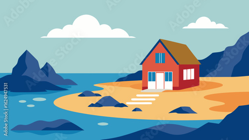 Charming Coastal Cottage Surrounded by Tide Pools and Rocky Shore