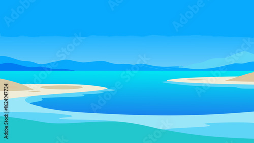 Experience the Beauty of a Crystal Clear Lagoon with Gradient Blue Waters