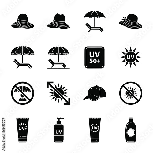 Sun protection accessories and products sun hat beach umbrella