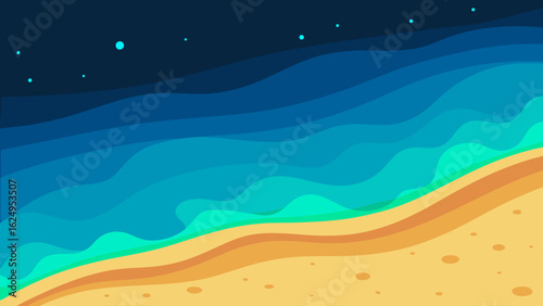 Ocean Glow Touching Fine Beach Sand Serene Coastal Light