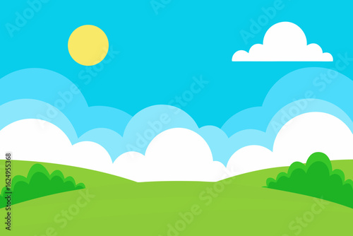 Cheerful 2D Cartoon Background Scene Playful Children Animation Style Design