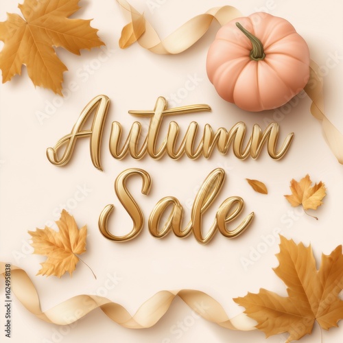 Autumn sale features decorative elements like pumpkins and leaves, inviting customers to enjoy seasonal discounts
