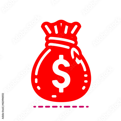 bag with dollar sign, Dollar sack money icon