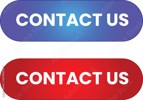 Contact us button vector graphic for web design element