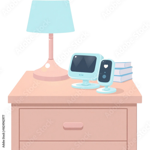 Baby monitor on nightstand