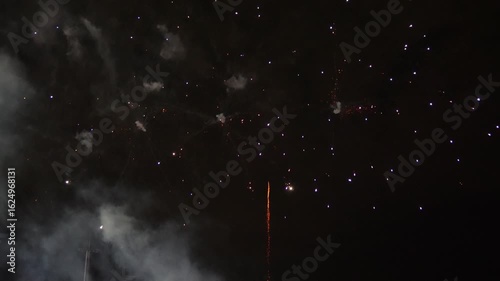 Fireworks finale at the Royal Darwin Show 2025, NT Australia.