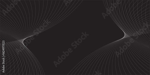 Abstract wavy grey smooth stream element for design on transparent background isolated. Abstract business wave lines. Design element. Vector illustration.