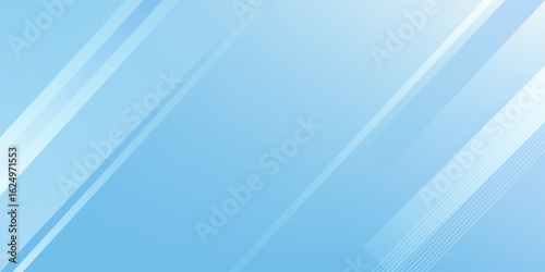 Modern bright blue background design with simple and soft geometric lines.vector eps10