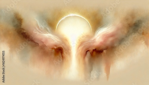 Peaceful descent of the Holy Spirit.

