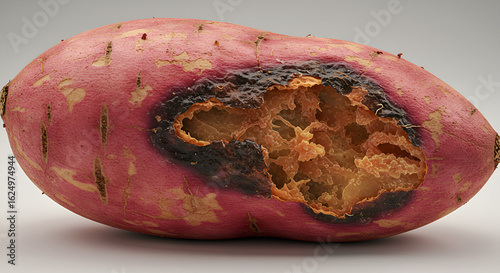 Viral Rot on Sweet Potato with Interior Browning