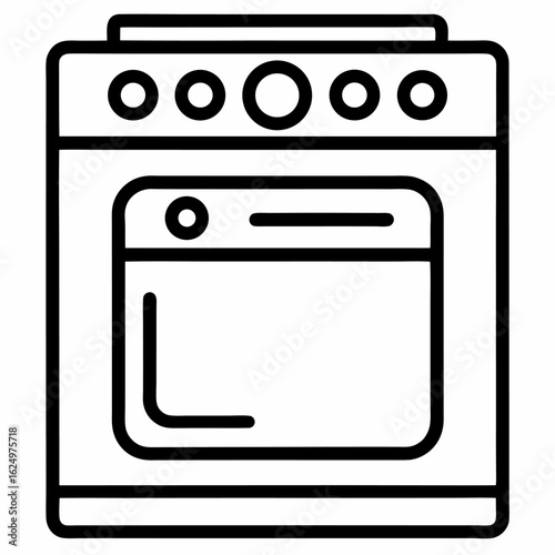 vector illustration of a kitchen stove