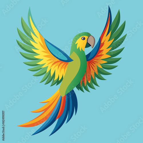 vector illustration of an abstract bird