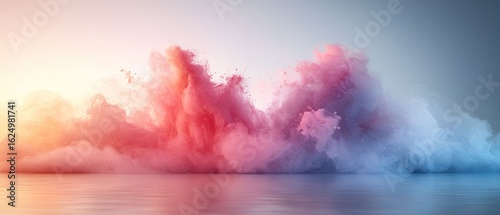 Ethereal Color Explosion: A Dreamlike Abstract Landscape