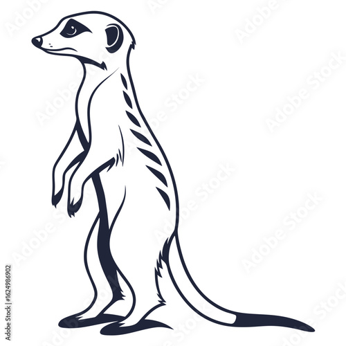 Vector illustration of a cute white dog, a graphic cartoon drawing of a pet mammal