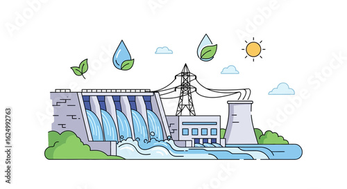 Hydroelectric Dam and Power Generation with Eco-Friendly Elements