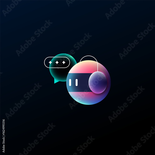 Chat bot icon vector illustration