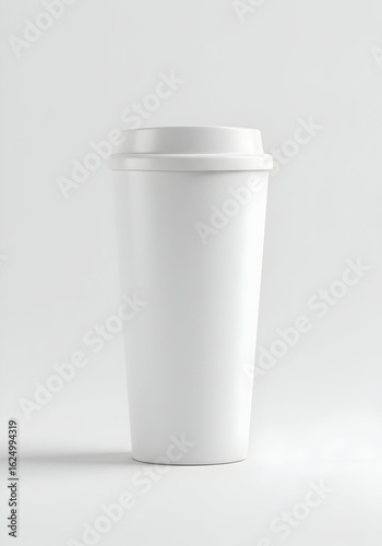 Wallpaper Mural Blank White Takeaway Coffee Cup Mockup Perfect for Branding and Design Projects Showcase Your Logo or Artwork on this Clean and Simple Disposable Cup Template Torontodigital.ca