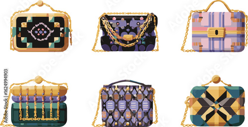 Set of traditional Indian clothes and costume isolated on white background.