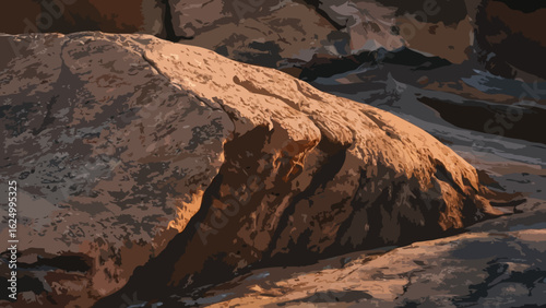 Rock in the mountain