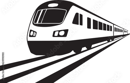 modern high speed train vector illustration for transportation design and travel marketing
