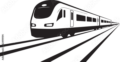 sleek railway locomotive vector image for transit projects and commercial graphics
