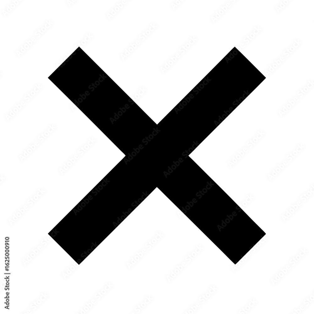 Fototapeta premium X Cancel Mark Vector Flat and Clean