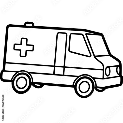 Emergency Vehicle Outline Vector Design