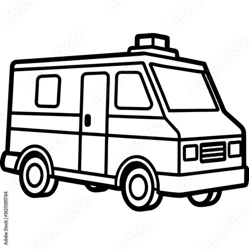 Wallpaper Mural Emergency Vehicle Outline Vector Design Torontodigital.ca