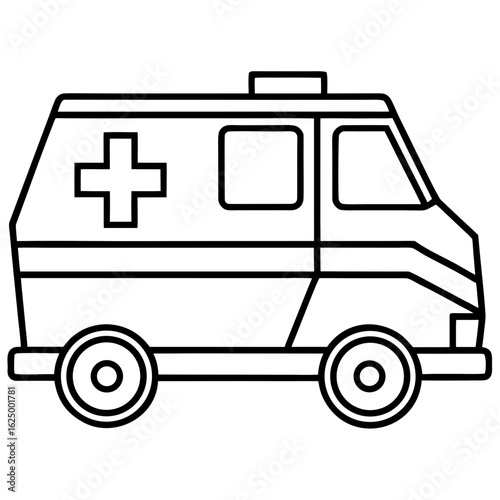 Emergency Vehicle Outline Vector Design