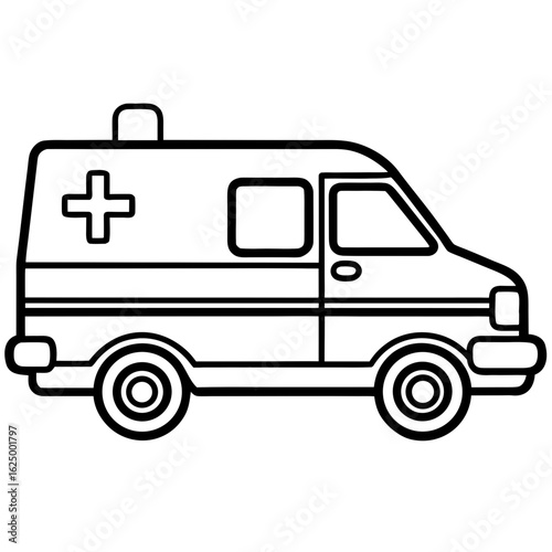 Emergency Vehicle Outline Vector Design