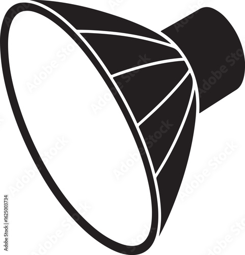 Studio light reflector silhouette