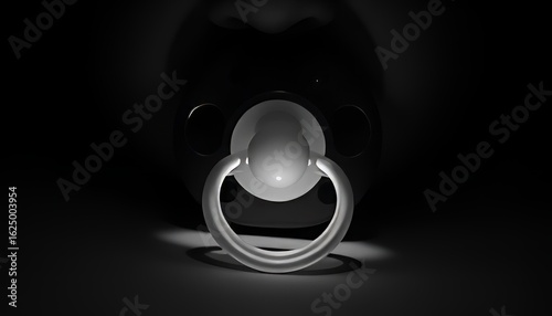 Pacifier in Artistic Photogram A creatively shadowed and highcon