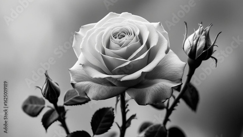 monochrome rose flower